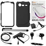 Gtmax 7 Pcs Bundle for HTC Droid 6350 Incredible 2 - Includes: Rubberized H ....