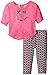 Pinky Pink Little Girls' Slub Knit Dolman Sleeve Happy Face Legging Set