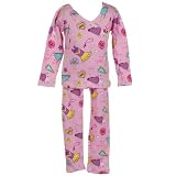 Little Girls Clothes Sleepwear LAVENDER CHEER Pajamas AT HOME PJ's Girls 4-14