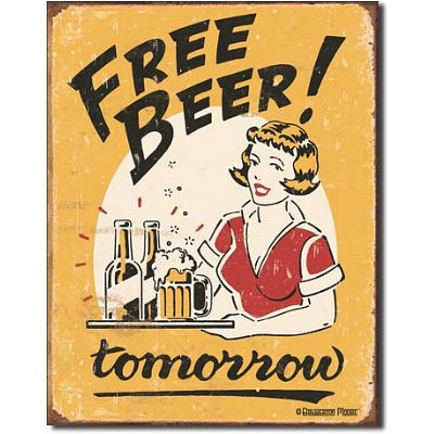 Metal Tin Sign - Free Beer