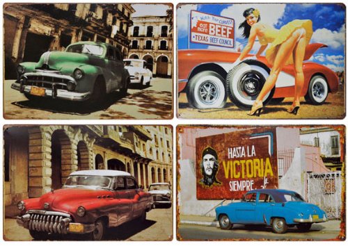 Green Wecker Retro Vintage Tin Sign 7.9" x 11.9"