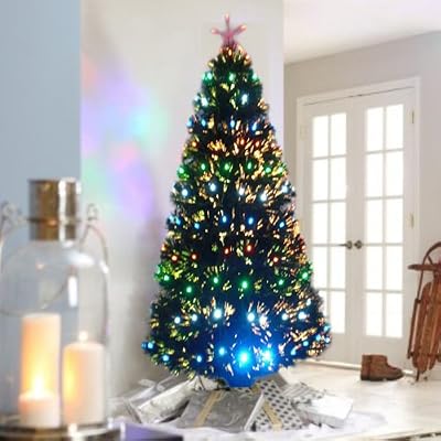 6 ft fiber optic christmas trees