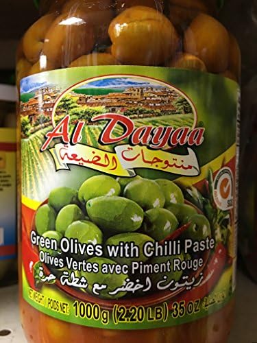 Al DayaaGreen Olives (With Chilli Paste) 1000g, 35oz