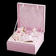 4-Piece Pink "Baby's First Christmas" Girl Glass Ornament Boxed Gift Set