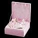 4-Piece Pink "Baby's First Christmas" Girl Glass Ornament Boxed Gift Set