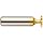 Niagara Cutter B555 Straight Tooth Shank Type Keyseat Cutter, High Speed Steel, TiN Coated, Round Shank, 5/8" Cutter Diameter, 10 Tooth, 3/32" Width