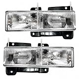 New Pair Set Headlight Headlamp Lens Housing SAE DOT SUV