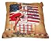 Red Dog I Love Our Heroes Patriotic Pillow w/WWII image USA Made by FlagClothes