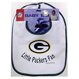 Little NFL Fan Snap On Baby Bib - Green Bay Packers (Green Trim)