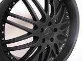 22 /inch Wheels/Rims Mercedes Benz MBZ S Class S550 S600 S63 S65 (Staggered 22x9.5/10.5)set (4 wheels) FLAT BLACK