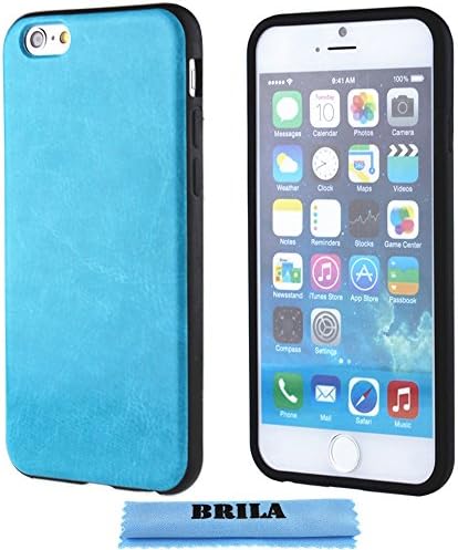 Brila Iphone 6 4.7 Inch Bumper Case, Tpu and Pu Leather Hybrid Case for Apple Iphone 6 4.7 (blue)
