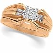 14K Rose Gold Diamond Wedding Set - 0.62 Ct.