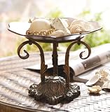 Decorative Scalloped Plate with Tripod Base