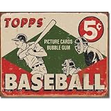 TOPPS - 1955 Baseball Box Tin Sign , 16x12
