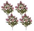 FOUR 24" Dried Look Lilac Artificial Silk Flower Bushes _Beauty