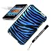 Durable Premium Snapon Zebra Case For Apple iPod touch 32 GB (2nd Generation) OLD MODEL + Includes iTouch Screen Protector Guard + includes a 4-inch eBigvalue Determination Hand Strap (Blue)