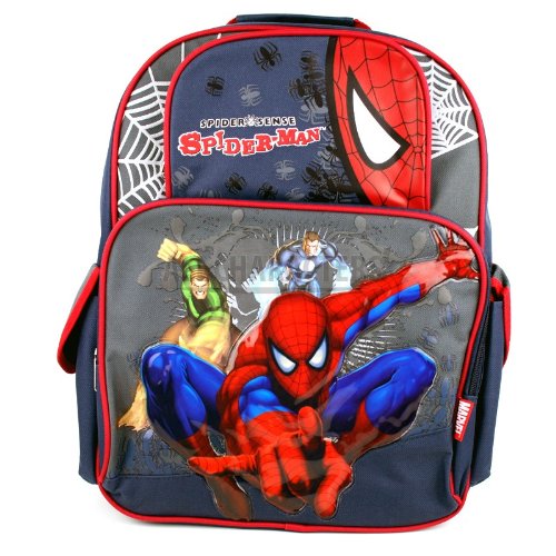 Spiderman Large Backpack - Half Face - Full Size Half Face Spider-man Backpack