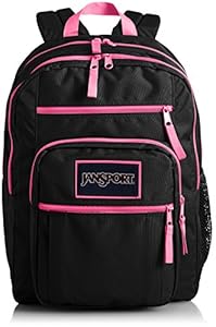 Jansport Big Student Overexposed Blk/Flur Pink T75K1J0