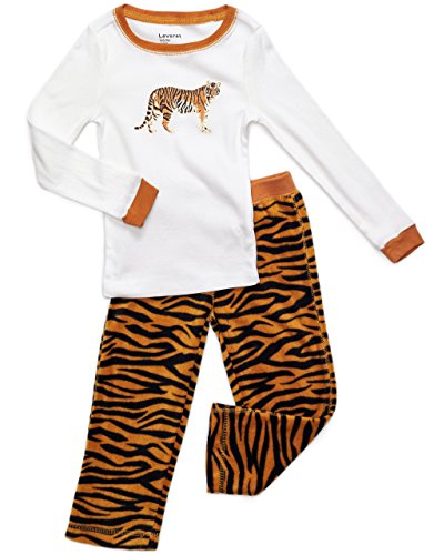 Fleece & Cotton 2 Piece Pajama Tiger 2 Years