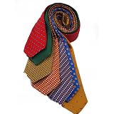 7Piece 100% Pure Silk Ties. Made in England. (217D)RRP£139.99