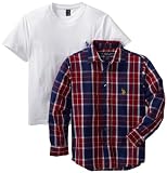 U.S. Polo Assn. Boys 8-20 Twofer Woven Shirt And T-Shirt