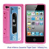 Pink/Blue Silicone Cassette Tape Case for Apple iPod Touch 4 4th Generation