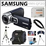 Samsung HMX-QF20 Wi-Fi HD Camcorder with 20x Optical Zoom and 2.7-inch Touchscreen in Black + 32GB Samsung SDHC + Mini HDMI Cable + Carrying Case + Accessory Kit