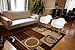 Feraghan/New City hil1032brown_2x4 Brand New Contemporary Modern Squares Circles Wool Area Rug, 2' x 3', Brown/Beige