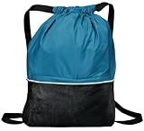 Mesh Bottom Drawstring Backpack, Reflex Blue