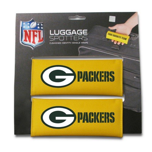 NFL Green Bay Packers Original Patented Luggage Spotter® Travel Bag Luggage Handle Wrap (2-pack) - CLOSEOUT! ONLY A FEW SETS LEFT IN YELLOW!