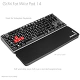 Grifiti Fat Wrist Pad 14 Is a 4 X 14 X 0.75 Inch Wrist Rest for Tenkeyless Mechanical and Gaming Keyboards (BLACK NYLON)
