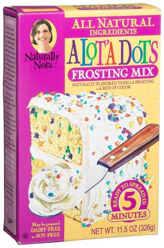 Naturally Nora A Lot'a Dots Frosting Mix, 11.5-Ounce Boxes (Pack of 6) by Naturally Nora