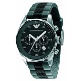 Emporio Armani Watch, Mens Chronograph Gray and Black Silicone Strap AR5866 by Emporio Armani
