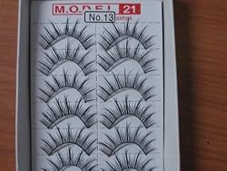 Model 21 Fake, False No. 13 Eyelashes 10 Pairs