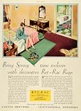 1930 Ad Ret Rac Spring Rugs Carter Brothers Floor Coverings Household Decor - Original Print Ad