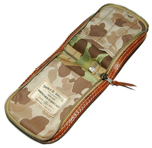Polo Ralph Lauren RRL Mens Camo Leather Bag Pouch Wallet
