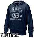 Nike Connecticut Huskies (UConn) Navy Blue Friday Night Ultra-Lightweight Full Zip Vintage Hoody Sweatshirt