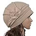 Dahlia Women's Elegant Flower Wool Cloche Bucket Slouch Hat