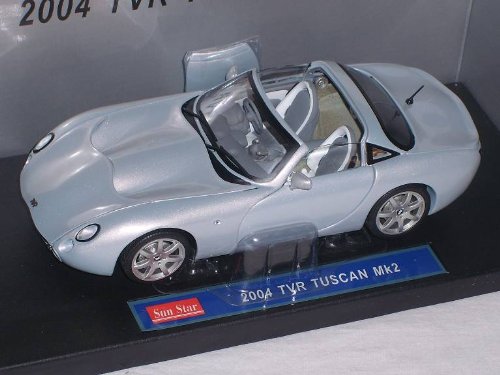 TVR TUSCAN MK2 MK II 2004 SILVER BLUE 1/18 SUN STAR MODEL CAR SPECIAL OFFER