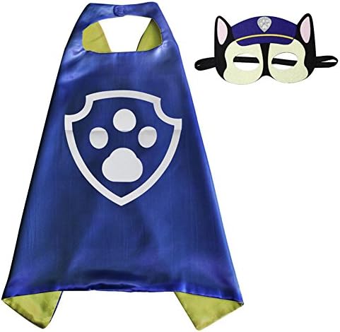Gold Hands New Styles 70*70 CM Dog Patrol Purple Princess Kids Capes and Masks (70*70 CM, Chase)