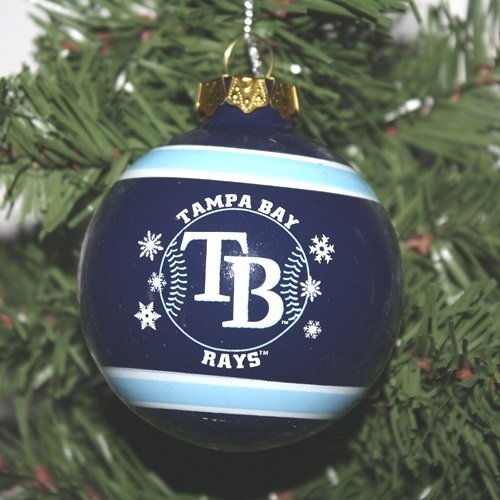 Tampa Bay Rays 2011 Snowflake Glass Ball Ornament