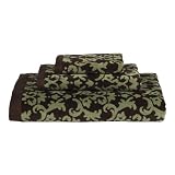 Fieldcrest® Luxury Towels 3-pc. Set - Chocolate/Victorian Sage
