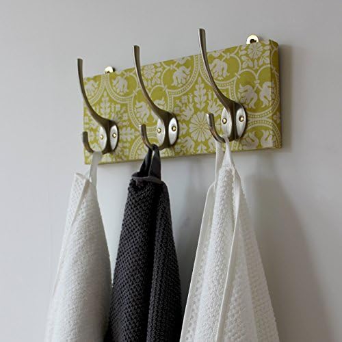 Tile Fabric Coat Rack Three Hooks