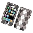Apple iPhone 3G & 3GS Snap-On Protector Hard Case Texturized Argyle Pattern
