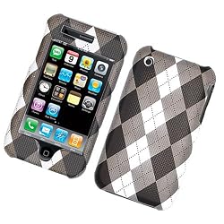 Apple iPhone 3G & 3GS Snap-On Protector Hard Case Texturized Argyle Pattern