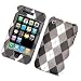 Apple iPhone 3G & 3GS Snap-On Protector Hard Case Texturized Argyle Pattern