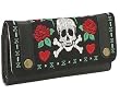 Skull Heart Rose Knuckles Embroidered Wallet