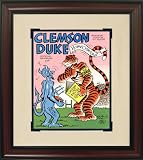 Clemson Tigers vs Duke Blue Devils Vintage Program Art (Framed) - 1976
