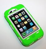 Ipone Super Case 3g, 3gs - Green Silicone Over White Hard Case