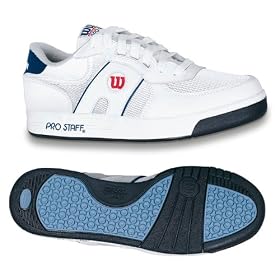 Mens 'Wilson Pro Staff Classic Mesh Tennis Shoe - White Navy Red by Wilson